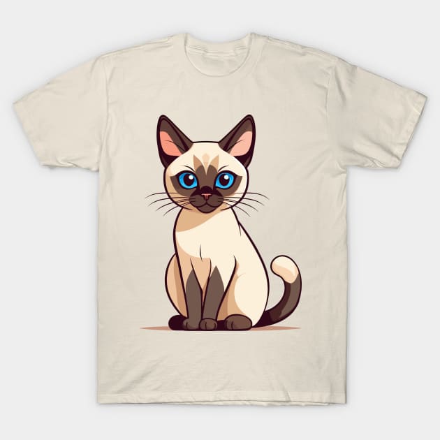 standing siamese cat T-Shirt by Orange-C